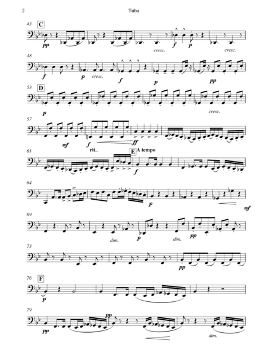 Serenade for Wind Instruments op 44 1st Movement Brass Ensemble scores gallery preview page 2