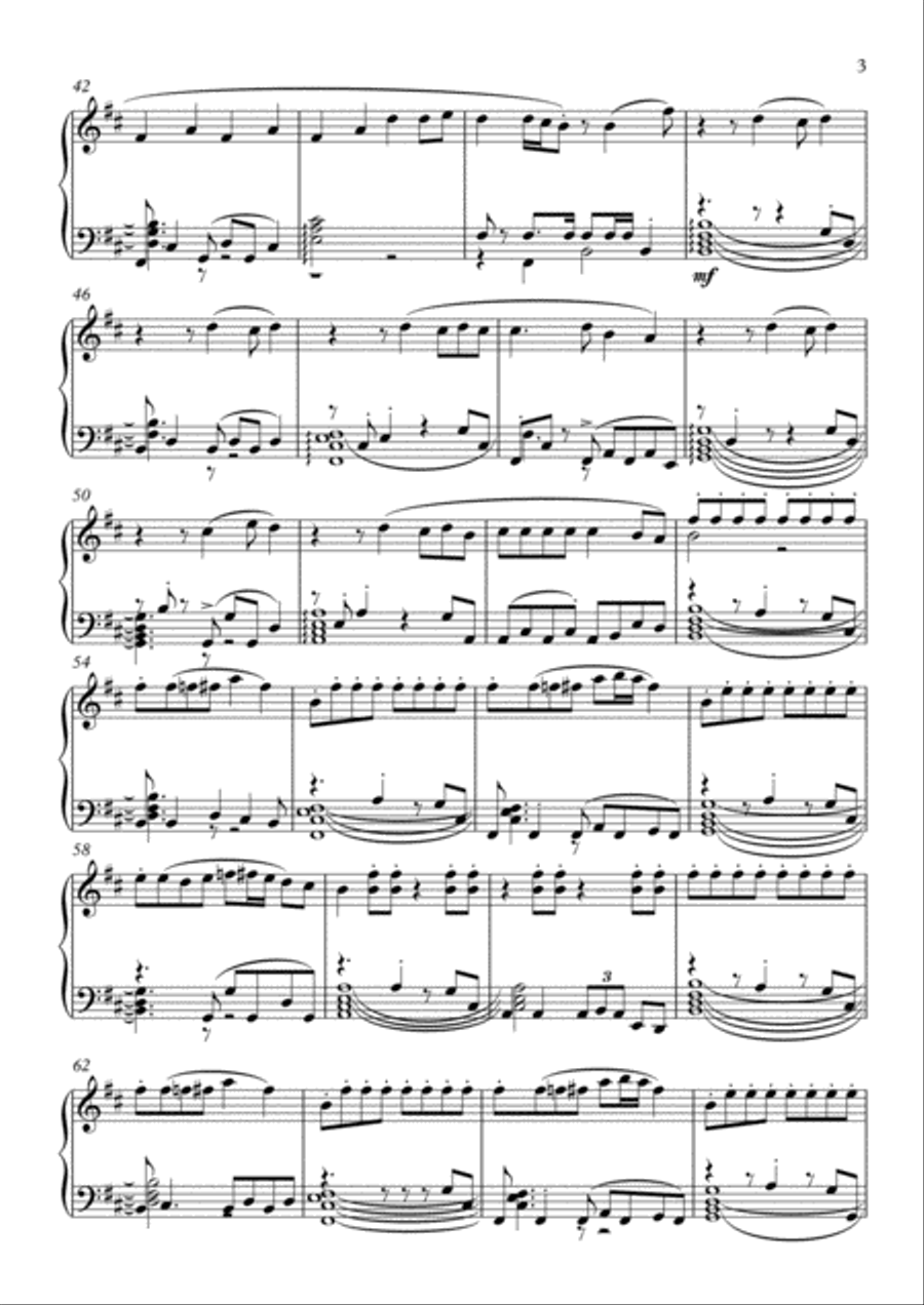 Oh Madhu – Julayi Piano Solo scores gallery preview page 3