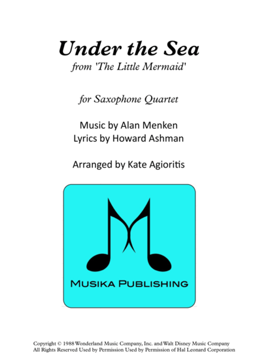 Under The Sea Saxophone Quartet scores gallery preview page 1