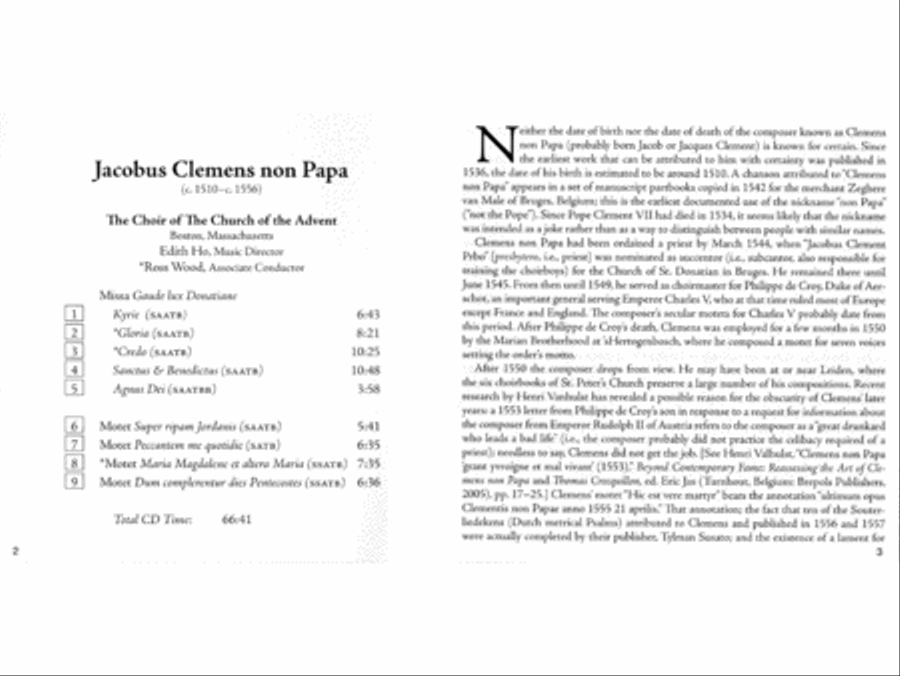 Music by Jacobus Clemens non Papa CD scores gallery preview page 3