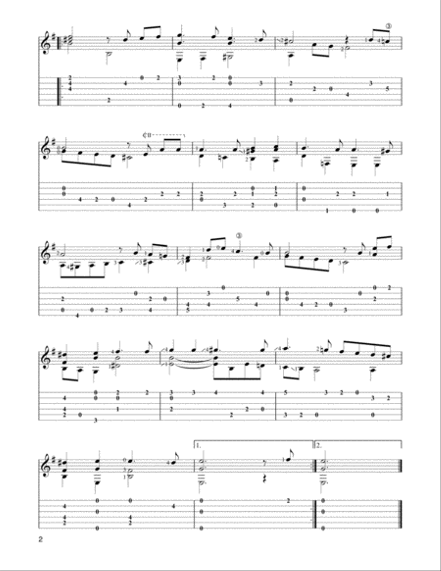 Suite in G Minor Classical Guitar scores gallery preview page 2