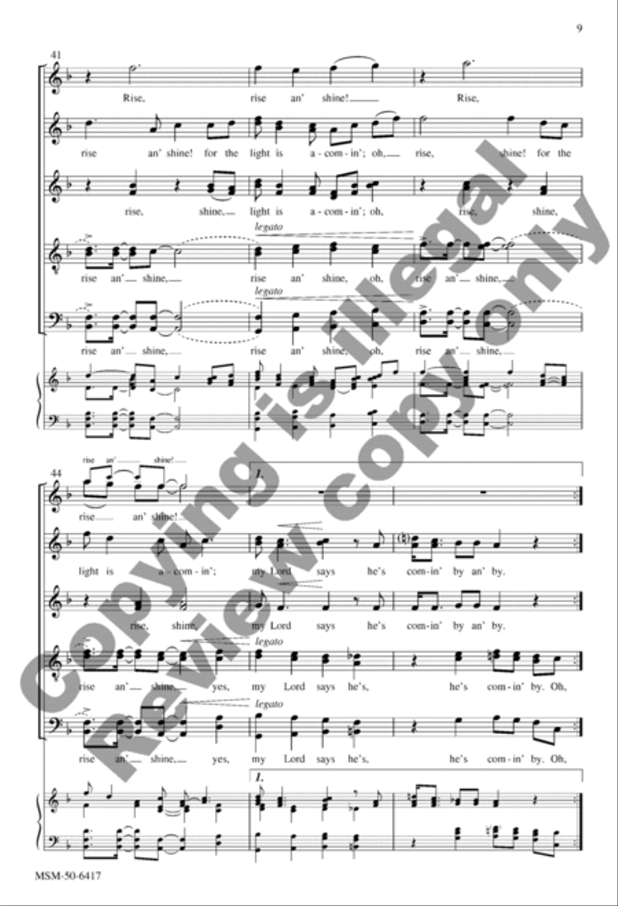 Rise, Shine! Divisi scores gallery preview page 9