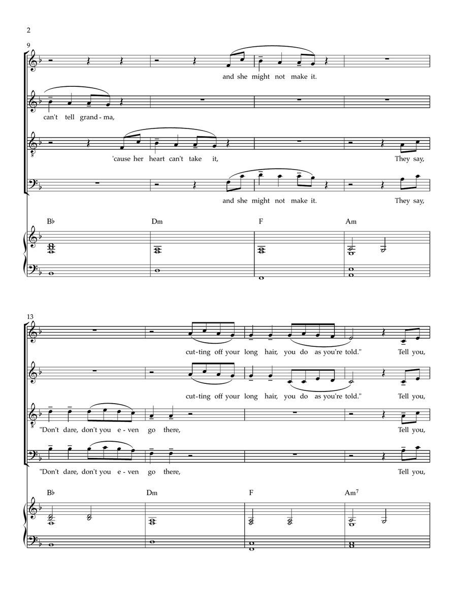 The Village 4-Part scores gallery preview page 2
