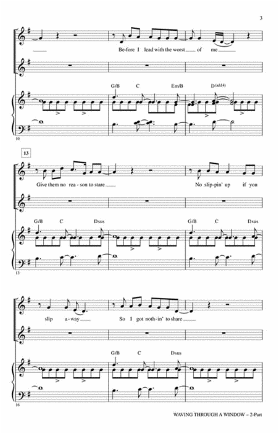 Waving Through a Window 2-Part scores gallery preview page 3