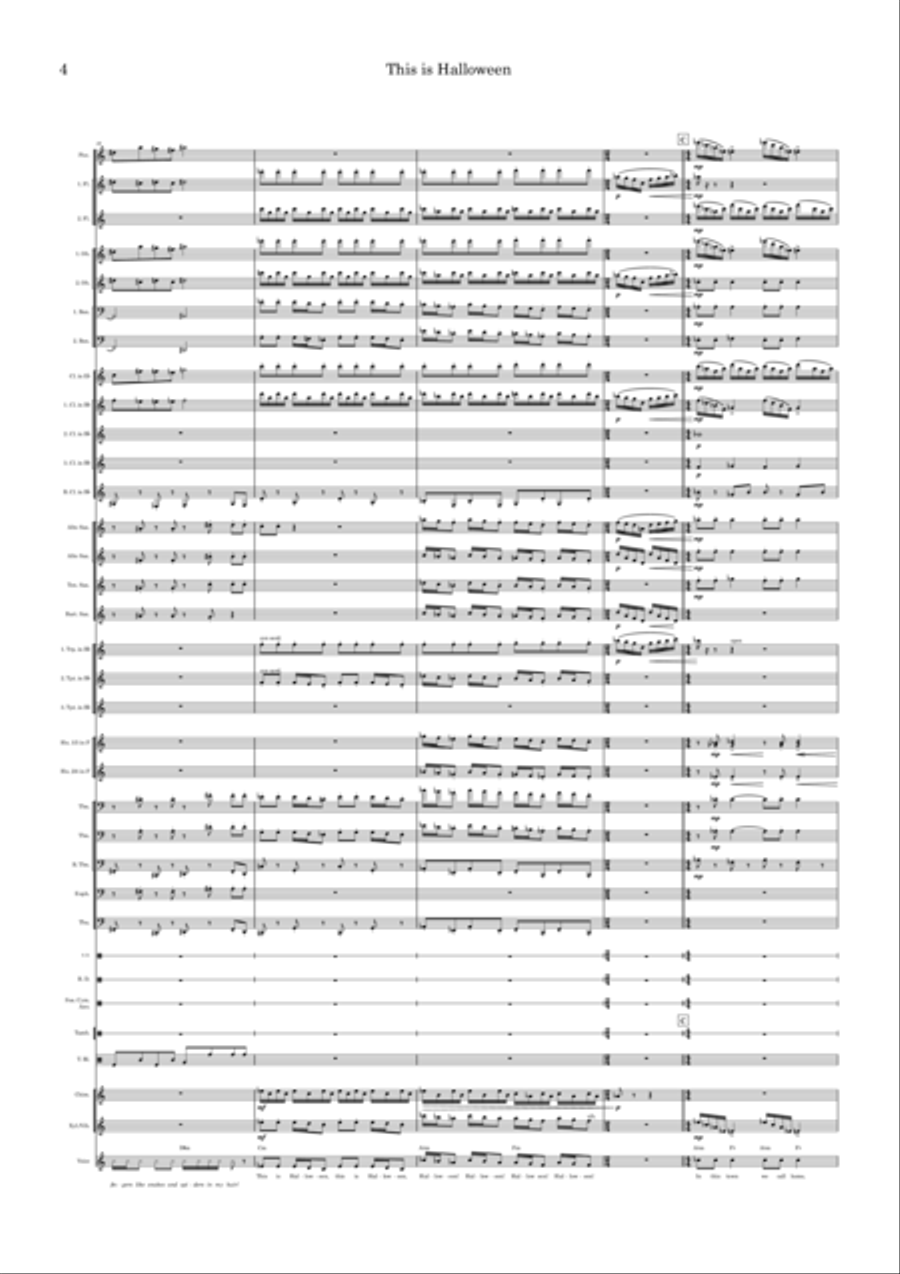 This Is Halloween This Is Halloween Concert Band scores gallery preview page 4