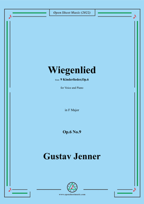 Book cover for Jenner-Wiegenlied,in F Major,Op.6 No.9