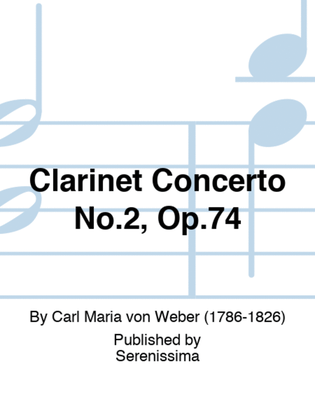 Book cover for Clarinet Concerto No.2, Op.74
