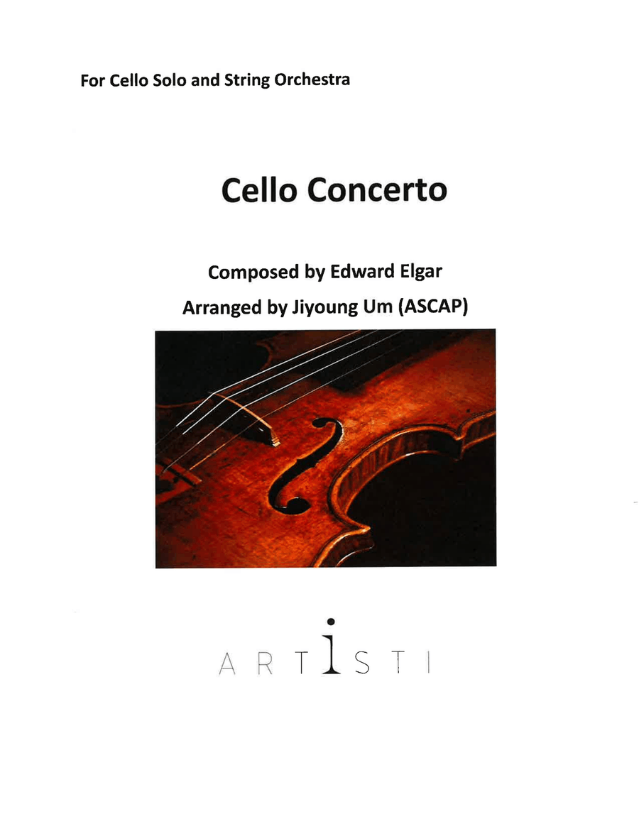 Elgar Cello Concerto (1st Movement) String Orchestra scores gallery preview page 1