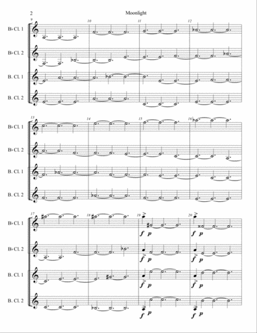 Moonlight (Waxing) Woodwind Quartet scores gallery preview page 2