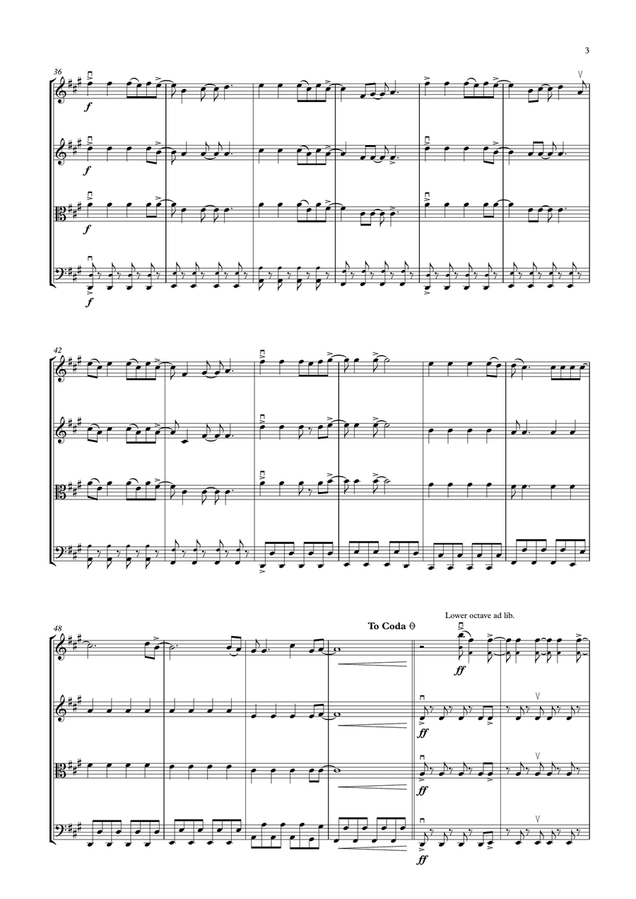 Viva La Vida String Quartet scores gallery preview page 3