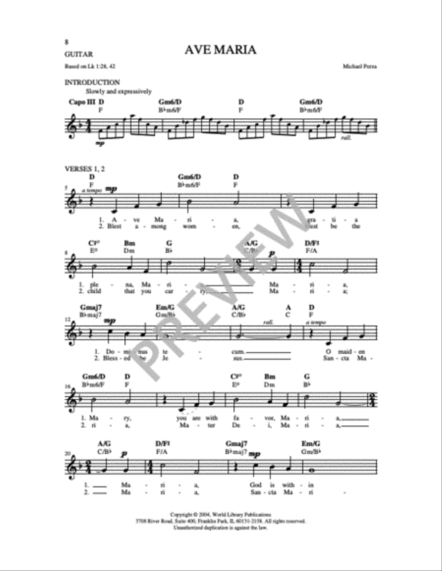 Ave Maria Ave Maria 3-Part scores gallery preview page 2