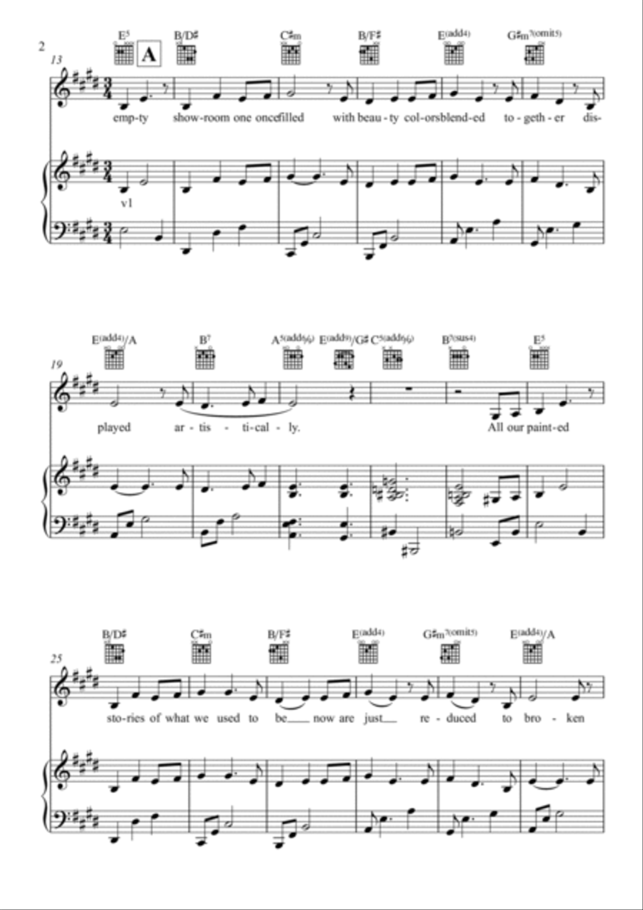 Masterpiece Piano, Vocal, Guitar scores gallery preview page 2