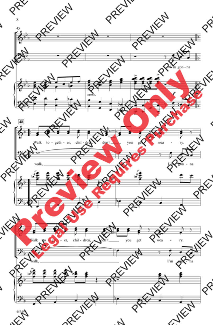 Walk Together, Children 3-Part scores gallery preview page 8