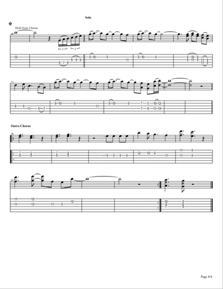 Don't Stop Believin' Electric Guitar scores gallery preview page 4
