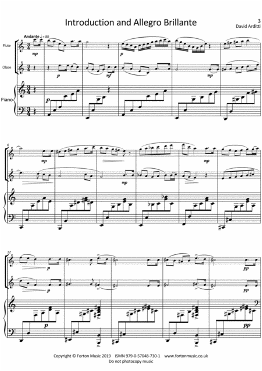 Introduction and Allegro Brillante Flute scores gallery preview page 2