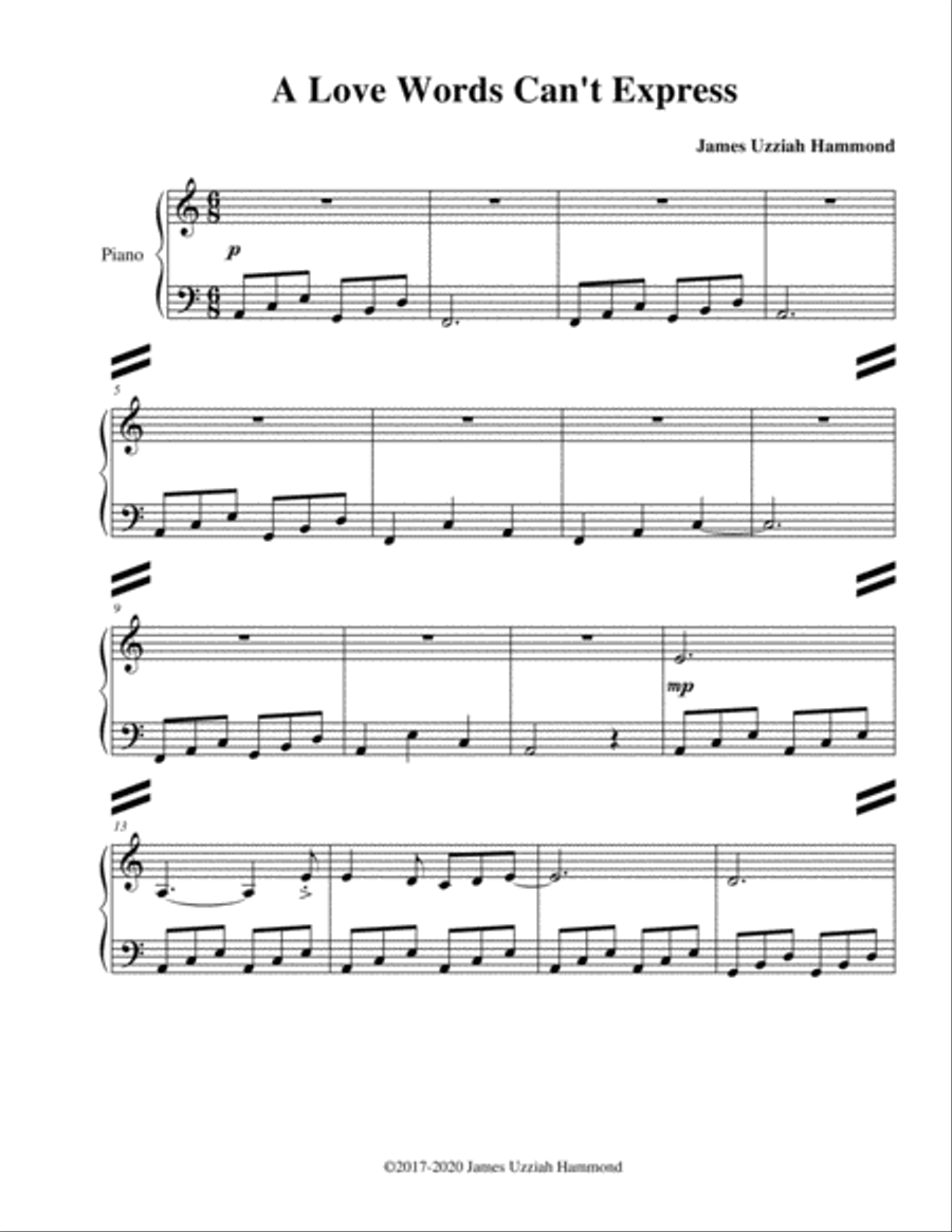 A Love Words Can't Express String Duet scores gallery preview page 1
