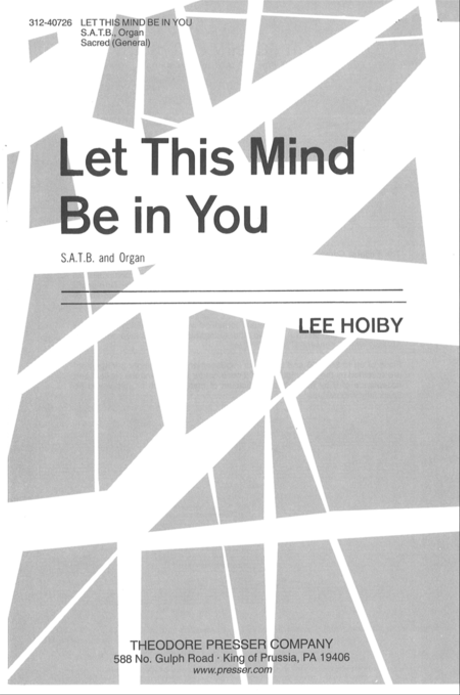 Let This Mind Be in You 4-Part scores gallery preview page 1