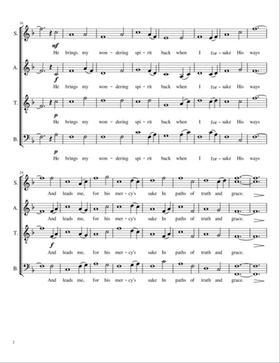 My Shepherd will supply my need Divisi scores gallery preview page 2