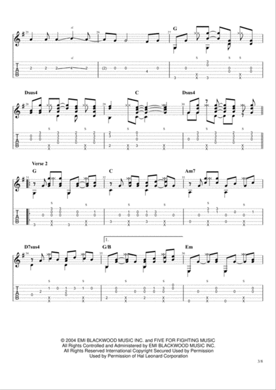 100 Years 100 Years Electric Guitar scores gallery preview page 3