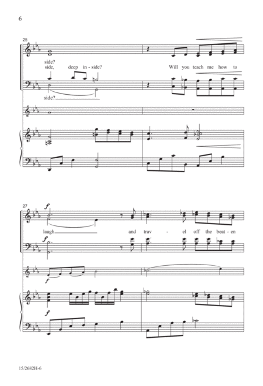 Will You Teach Me? 4-Part scores gallery preview page 6