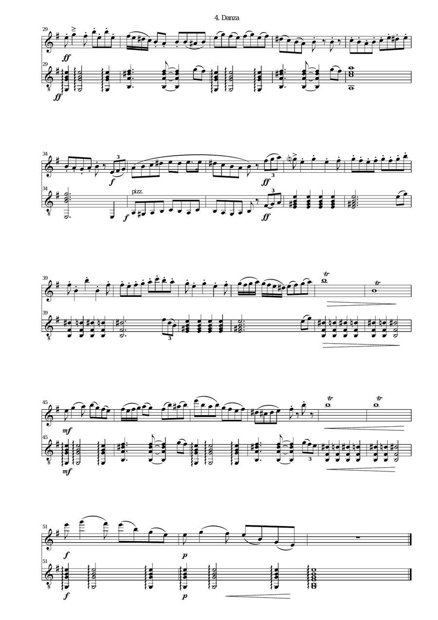 Danza for flute and classical guitar Flute scores gallery preview page 2
