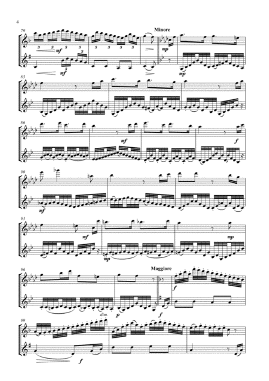 Devienne Air And Variation arr. flute and clarinet Woodwind Duet scores gallery preview page 4