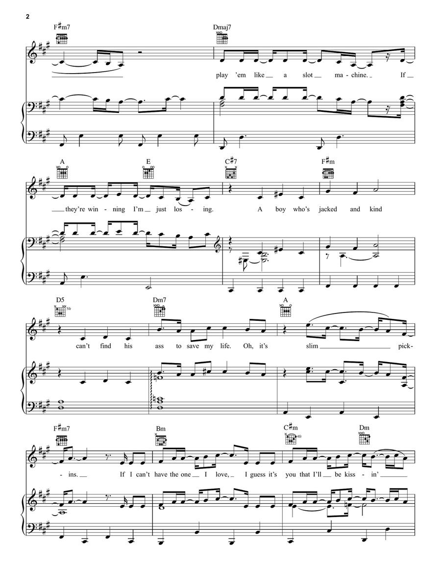 Slim Pickins Piano, Vocal, Guitar scores gallery preview page 2