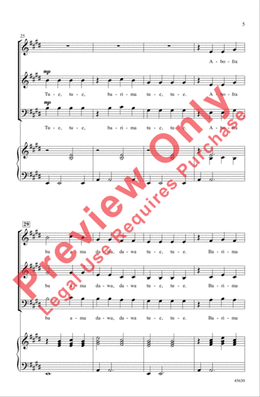 Tue, Tue 3-Part scores gallery preview page 5