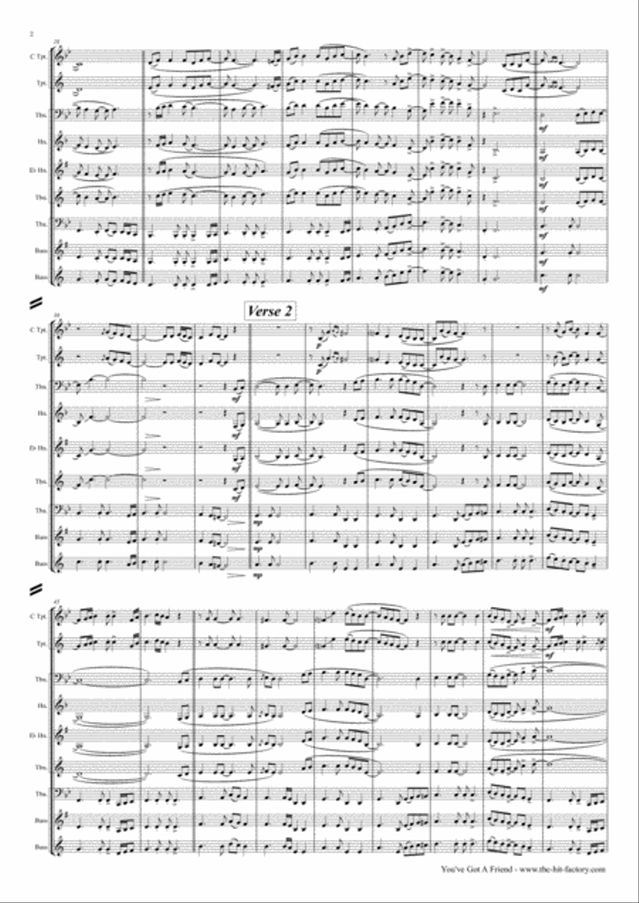 You've Got A Friend Euphonium scores gallery preview page 2