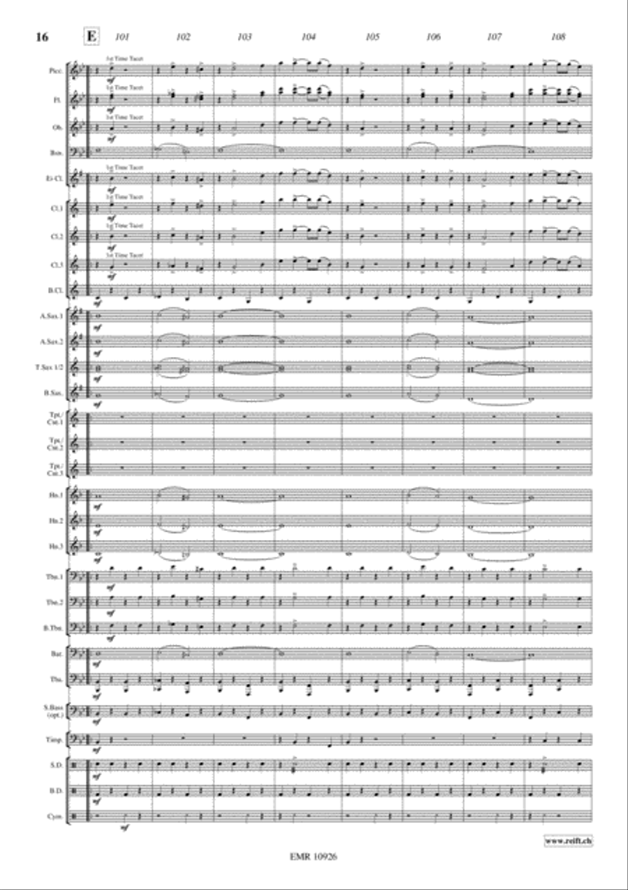Niagara Falls Concert Band scores gallery preview page 17