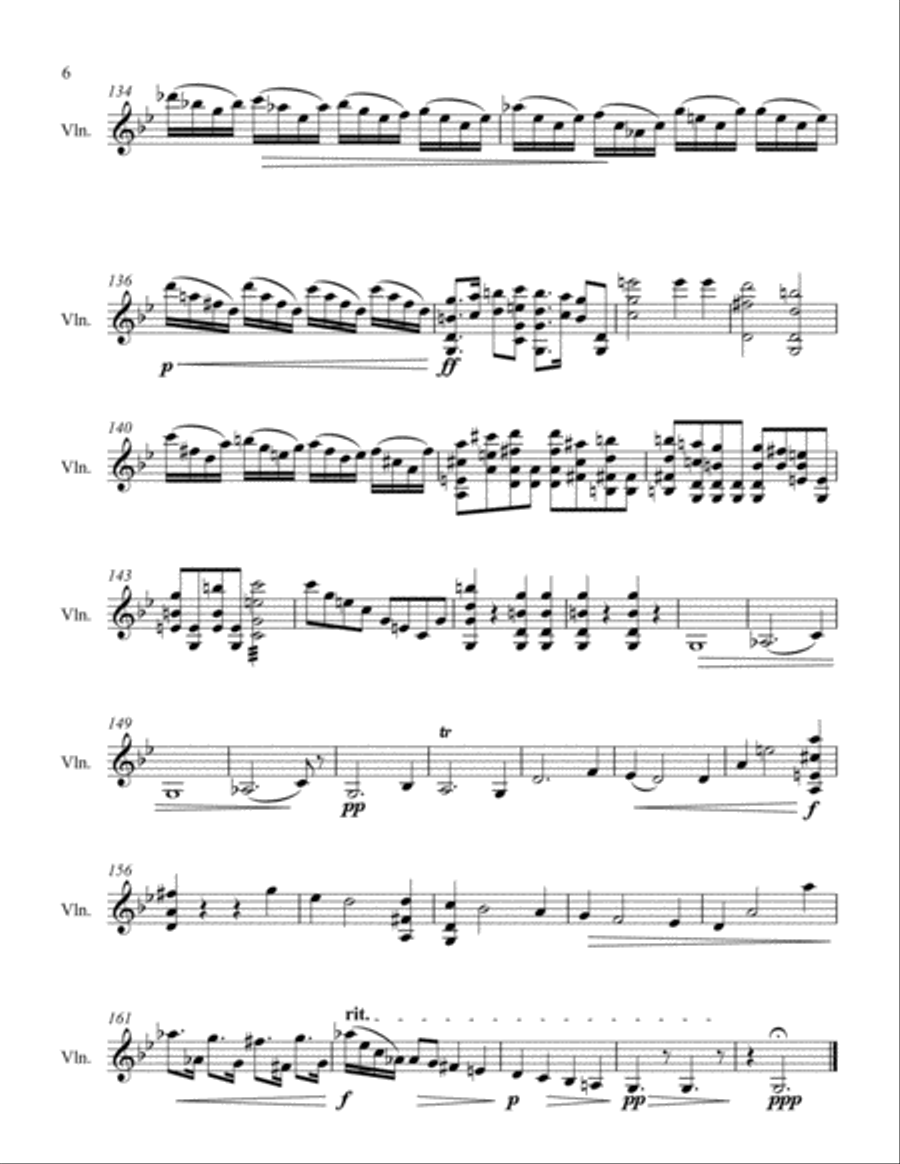Sonata for Solo Violin in G minor Sonata for Solo Violin in G minor Violin Solo scores gallery preview page 6