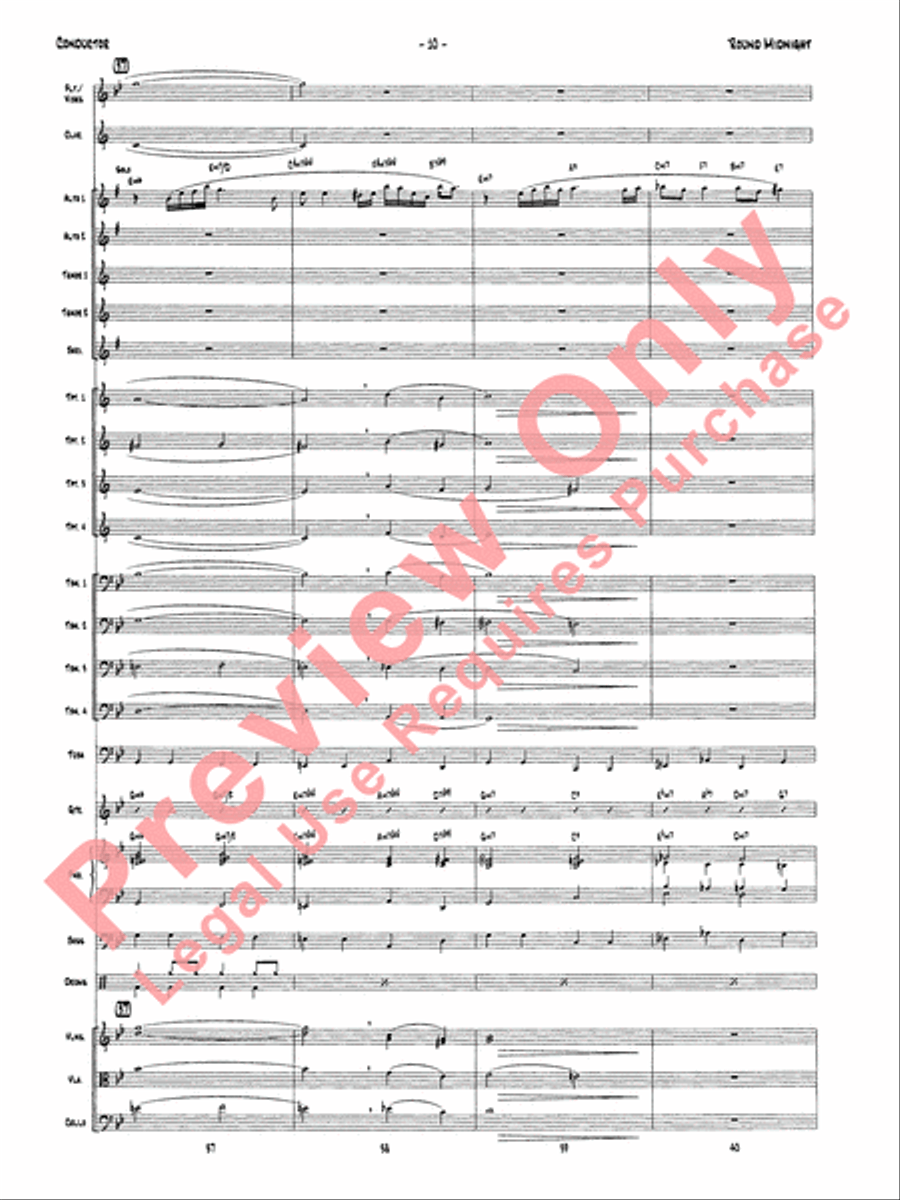 'Round Midnight Jazz Ensemble scores gallery preview page 13