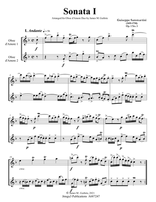 Sammartini: Sonata Op. 1 No. 2 for Oboe d'Amore Duo