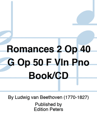 Book cover for Romances 2 Op 40 G Op 50 F Vln Pno Book/CD
