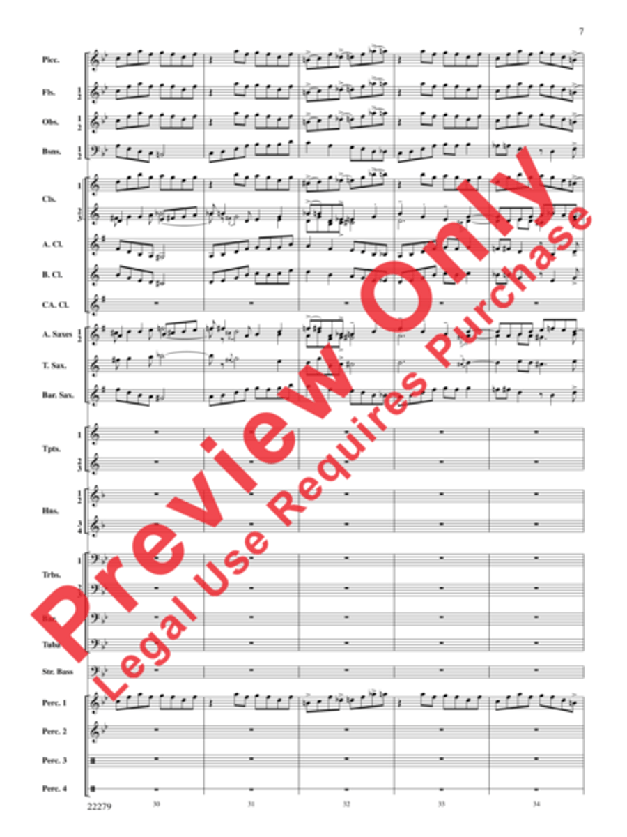Bayou Breakdown Concert Band scores gallery preview page 8