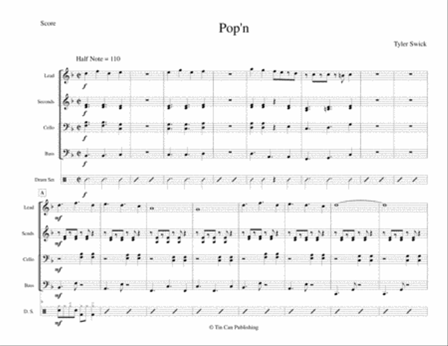 Pop'n for Steel Band Pop'n for Steel Band Steel Drum Band scores gallery preview page 1