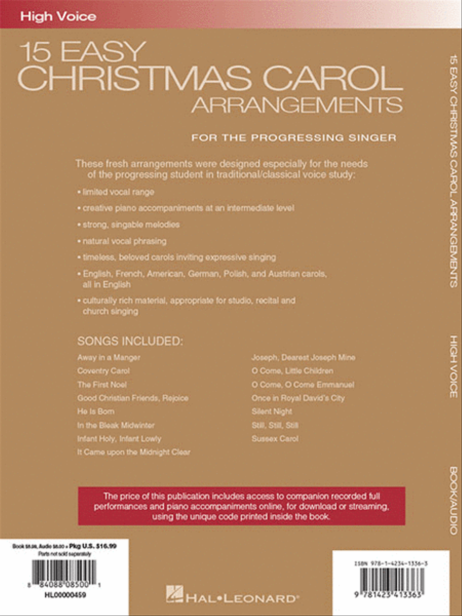 15 Easy Christmas Carol Arrangements - High Voice High Voice scores gallery preview page 5