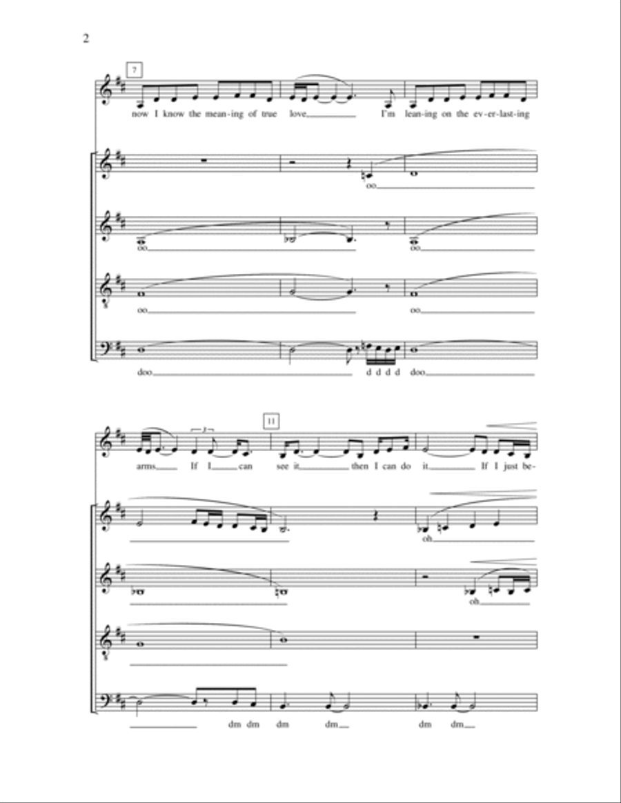 I Believe I Can Fly 4-Part scores gallery preview page 2