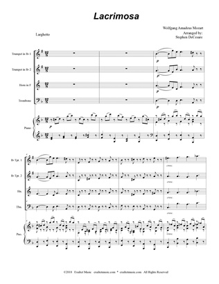Lacrimosa (Brass Quartet and Piano)