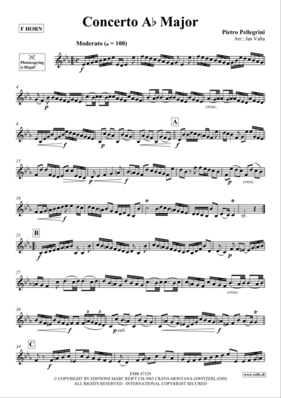 Concerto Ab Major Concerto Ab Major Horn scores gallery preview page 2