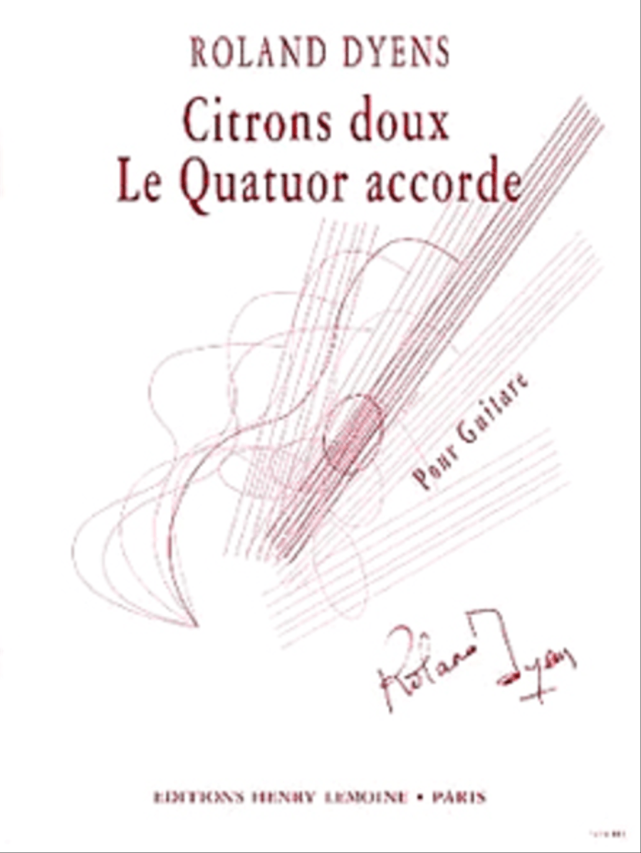 Citrons Doux Et Le Quatuor Accorde Acoustic Guitar scores gallery preview page 1