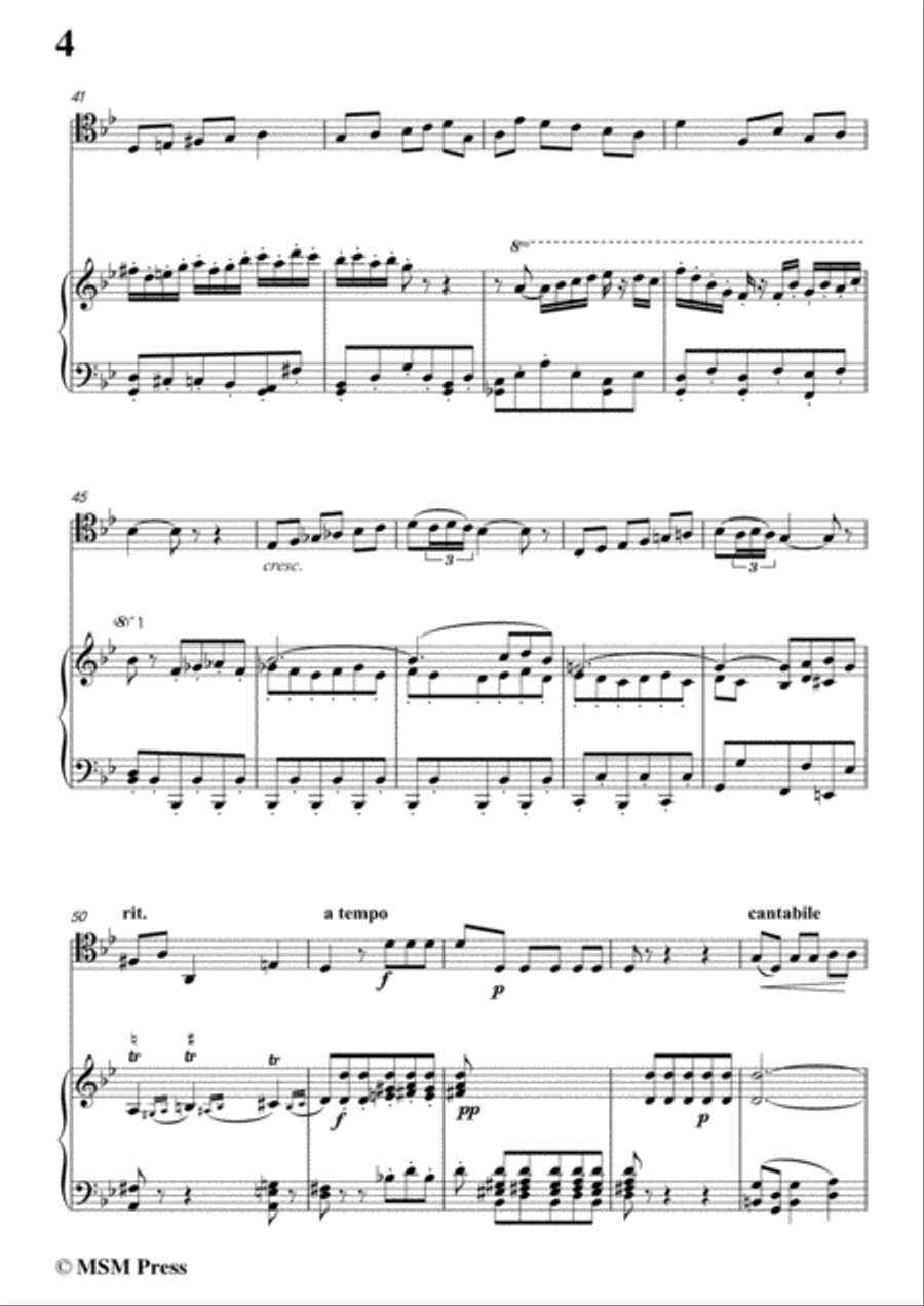 Gounod-Vous qui faites l'esdormie,for Cello and Piano Piano scores gallery preview page 6