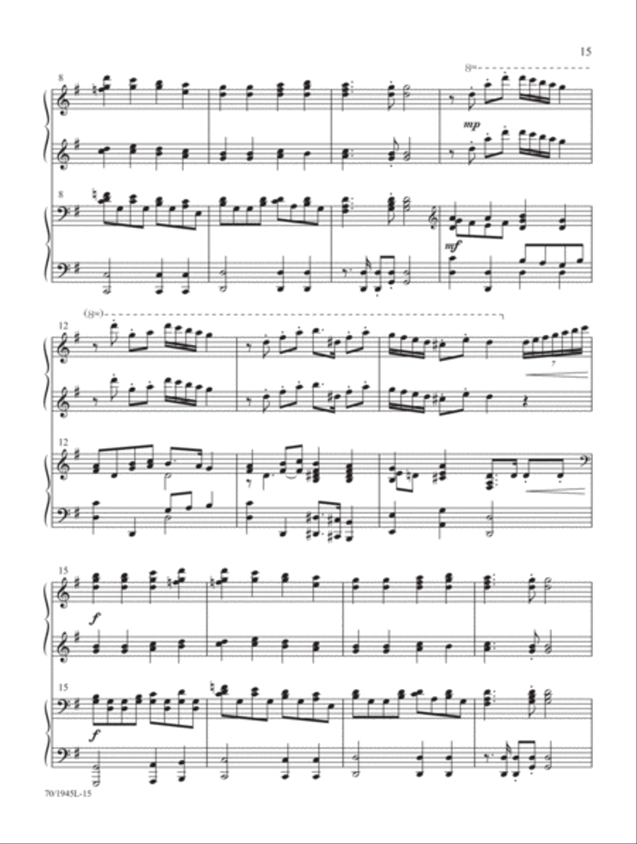 Come, Christians, Join to Play! Piano Duet scores gallery preview page 9