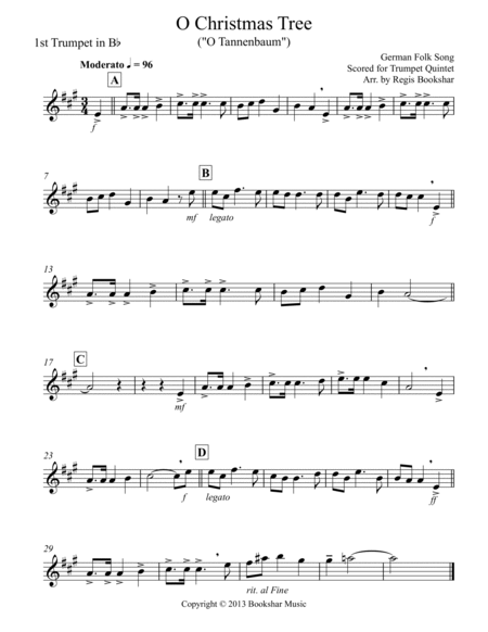 O Christmas Tree (G) (Trumpet Quintet)