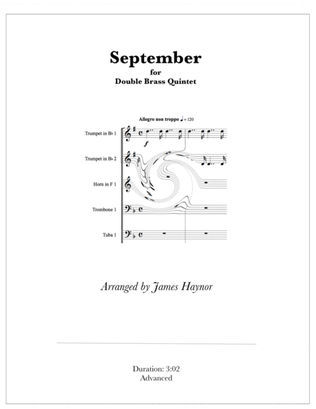 September for Double Brass Quintet