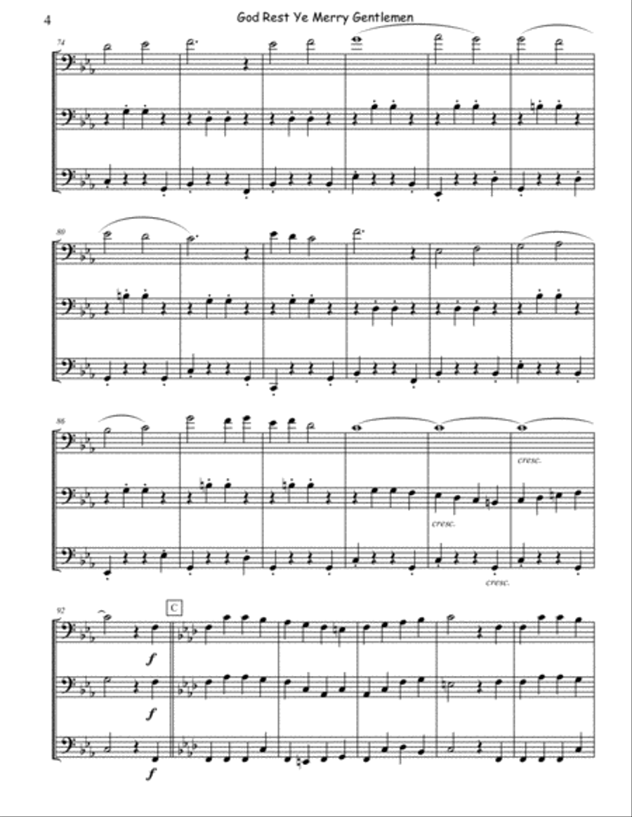 God Rest Ye Merry Gentlemen - Bassoon Trio God Rest Ye Merry Gentlemen - Bassoon Trio Woodwind Trio scores gallery preview page 4