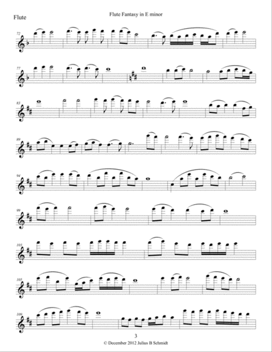 Flute Fantasy No. 2 in E minor Woodwind Duet scores gallery preview page 4