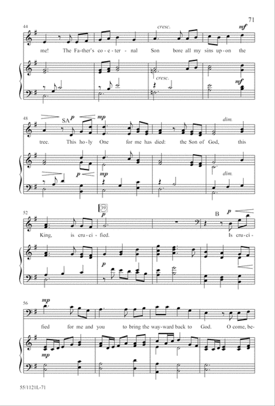 Touched by the Christ Touched by the Christ 3-Part scores gallery preview page 72