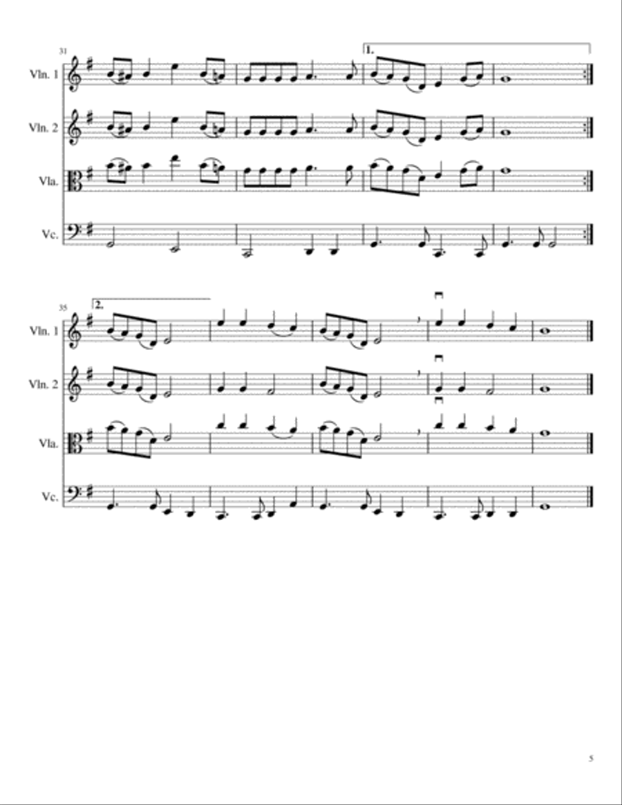 All I Have To Do Is Dream String Quartet scores gallery preview page 5