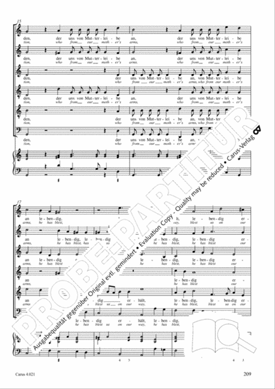 Schein: Israelsbrunnlein. Fontana d'Israel. Complete edition Choir scores gallery preview page 216